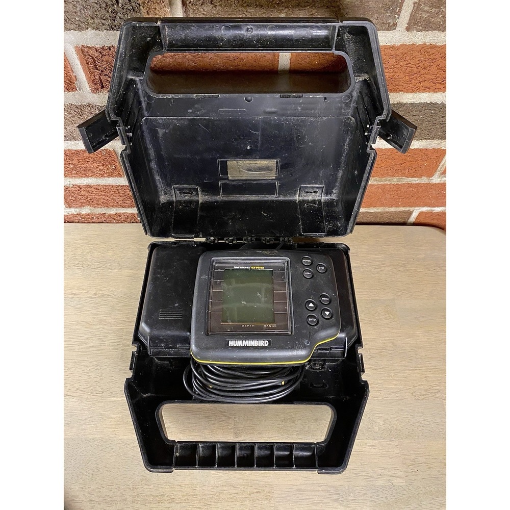 Humminbird Wide 100 Portable Fish / Depth Finder & 455 Transducer w/ Case